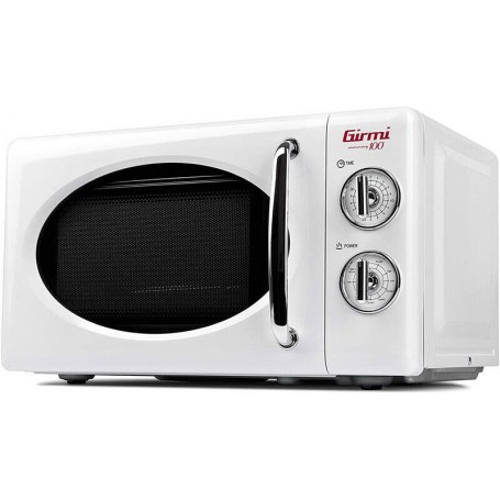 Forno a Microonde Girmi Combinato con Grill 20 litri Potenza 700 watt colore Bianco Vintage FM2101